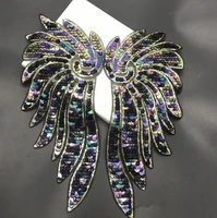 1pair large angel wings sequin patches for clothes sew on appliques for jacket embroidery decorative supplies crafts