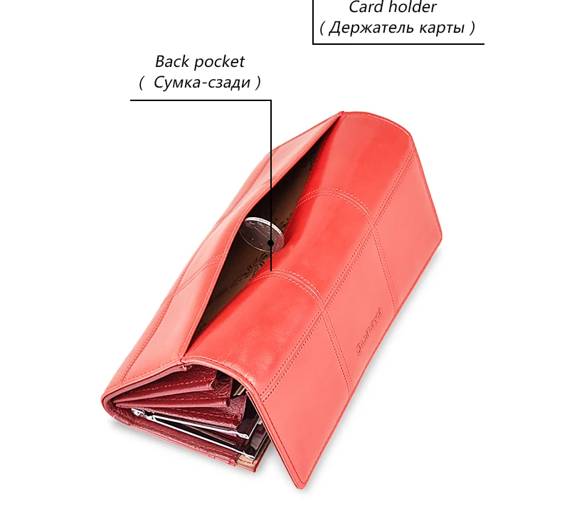 DICIHAYA кожаный женский кошелек, клетчатый длинный дизайн, женские кошельки на застежке, женские клатчи, сумки с пряжками, многофункциональные кошельки 505912-1