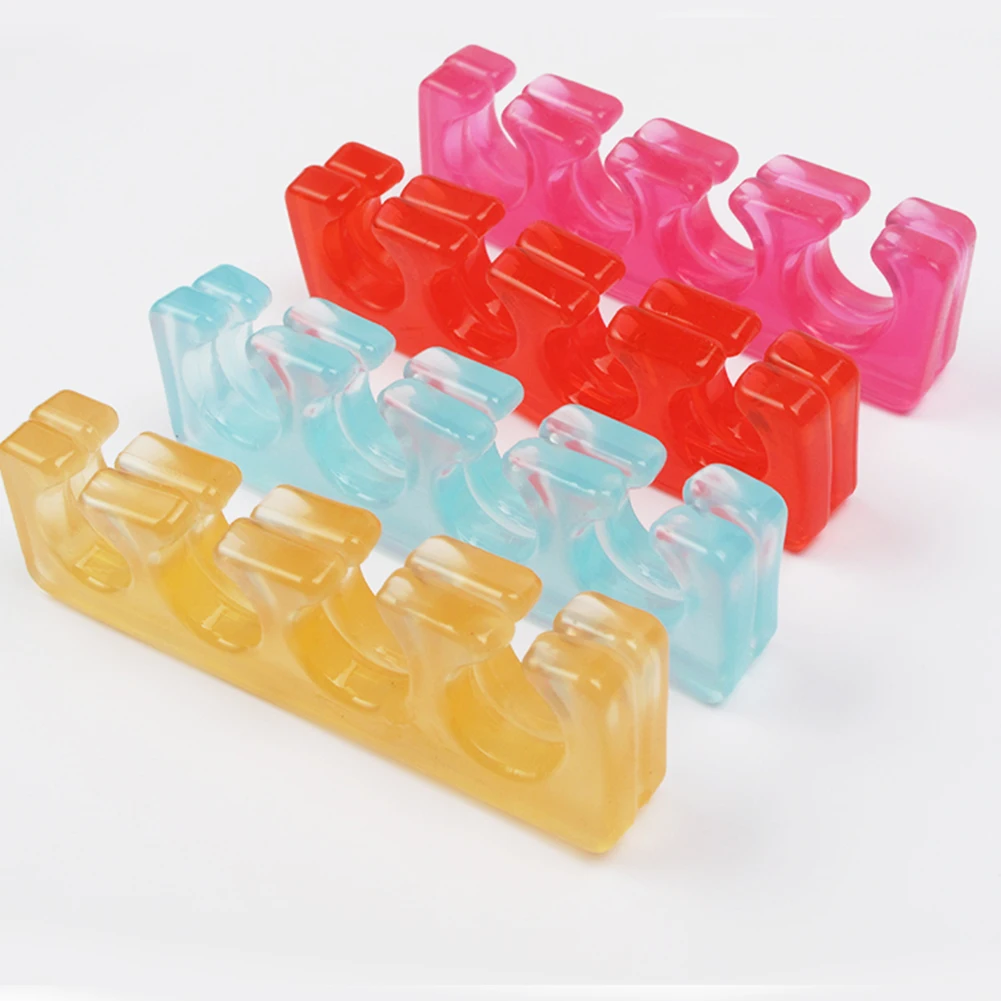 2 шт. силиконовый мягкий разделитель для пальцев ног маникюра и педикюра горячий