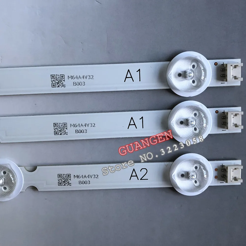 

3 шт./компл. 63 см A1 A2 светодиодный светильник с подсветкой, полоски для телевизора LG 32 "6916L-1295A 6916L-1205A 6916L-1106A 6916L-1440A 6916L-1439A