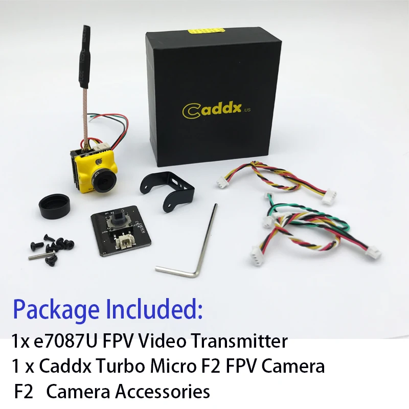 5,8 Г 48CH передатчик FPV 25/100/200 мВт Поддержка smartaudio 5-24 В постоянного тока, с Caddx Turbo Micro F2 CMOS 2,1 мм 1200TVL с видом от первого лица