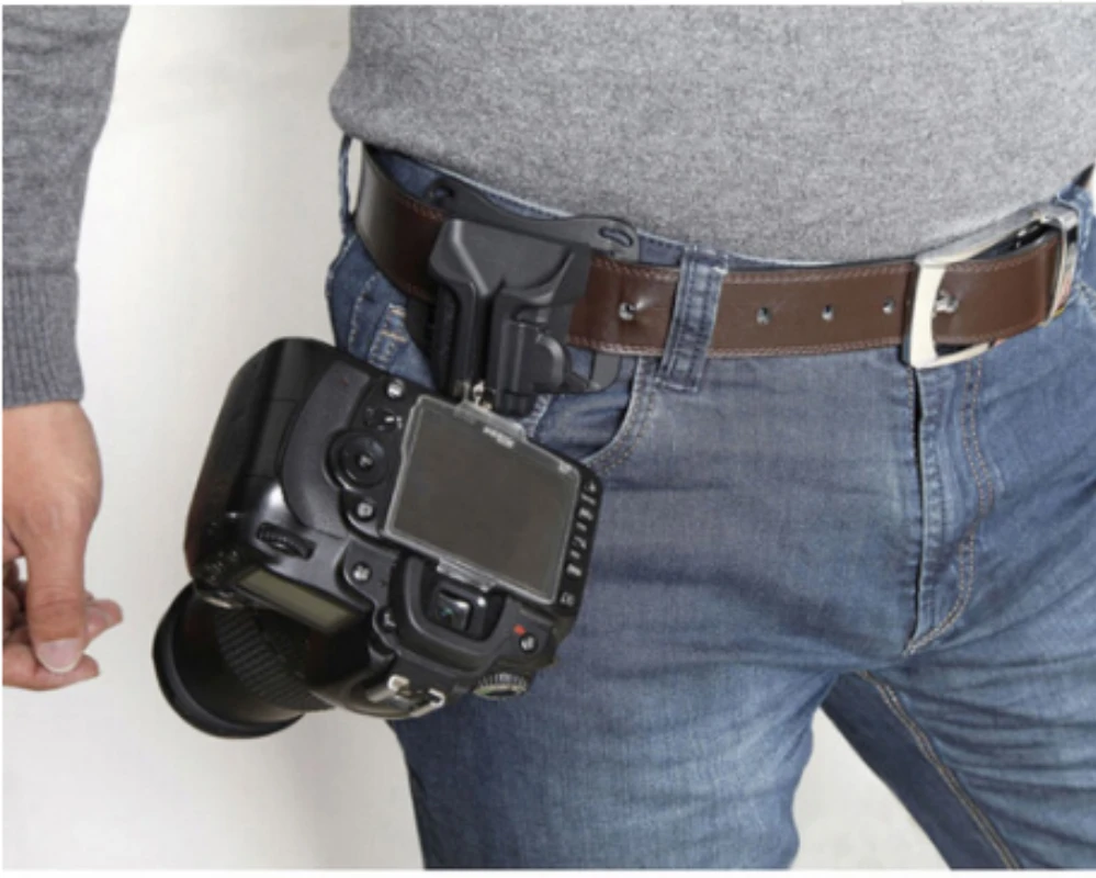 Elistooop Centechia Holster Hanger Quick Strap Waist Belt Buckle Button Mount Clip Camera Video Bags For Sony Canon Nikon DSLR |