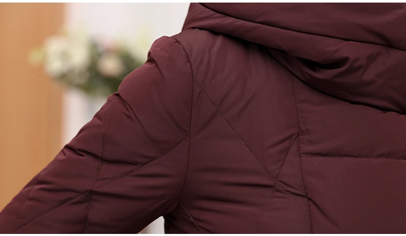 Middle Aged Women Winter Coat Padded Jacket Old Loose Plus Size 6XL Stand Collar Hooded Jackets 2018 CH699 | Женская одежда
