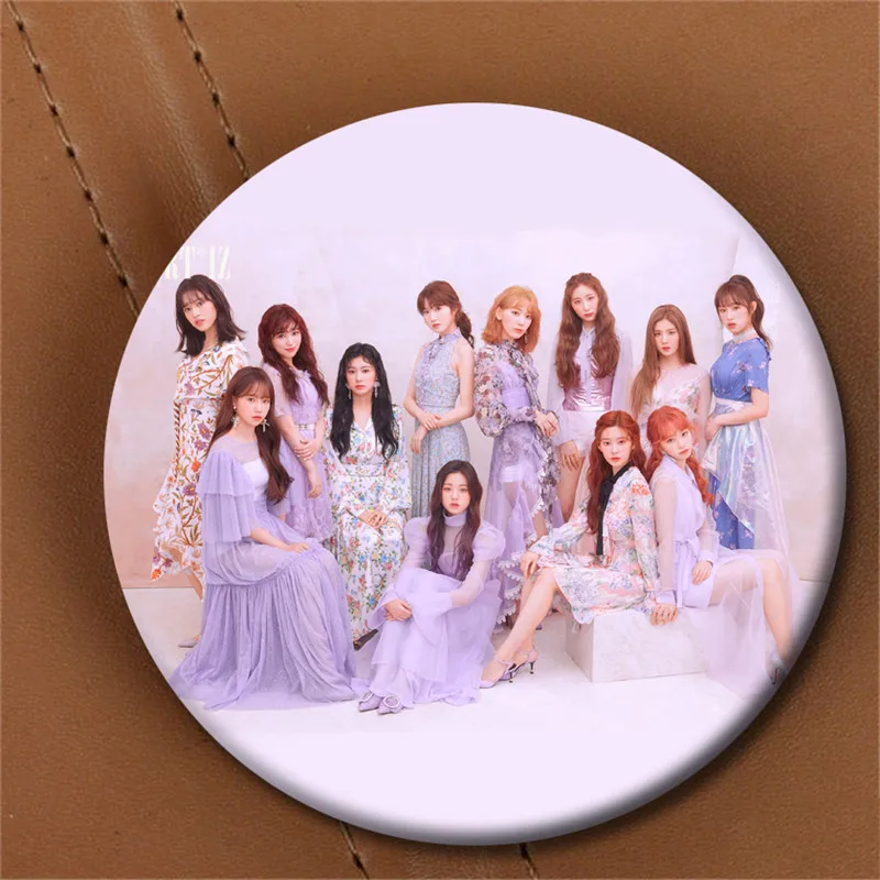 Youpop KPOP IZONE Броши 2-й Мини альбом HEARTIZ официальное фото из* одно сердце* из булавка значок для одежды шляпы рюкзак корсажи - Окраска металла: XZ1883