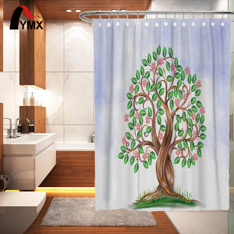 Простой стиль тропические деревья узор Экстра широкая печать 100% полиэстер