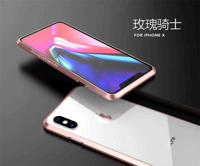 Роскошный бренд BOBYT Алюминиевый металлический бампер для iPhone XS Max X противоударный защитный чехол с металлической кнопкой