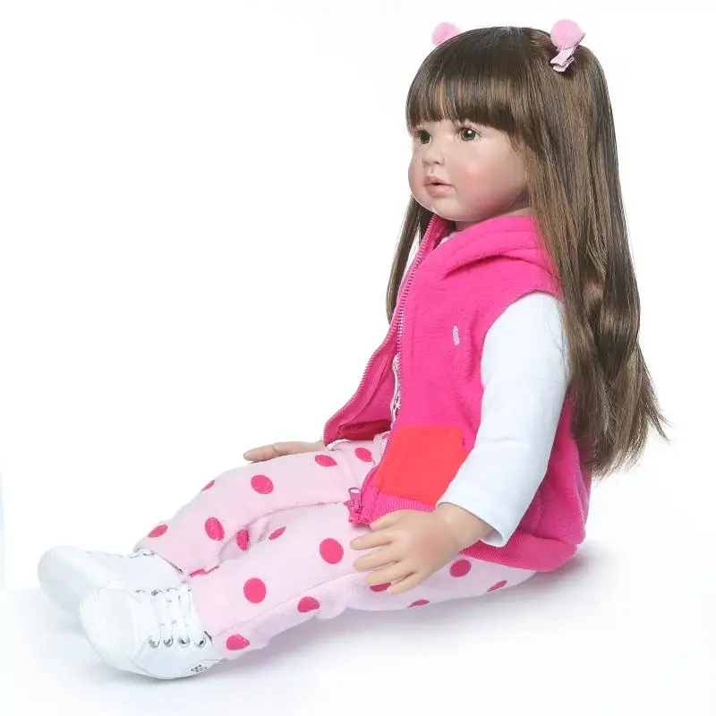 60cm Silicone Reborn Baby Doll Toys for Girl Vinyl Princess Toddler Alive Bebe Babies Birthday Gift Brinquedos Juguetes | Игрушки и