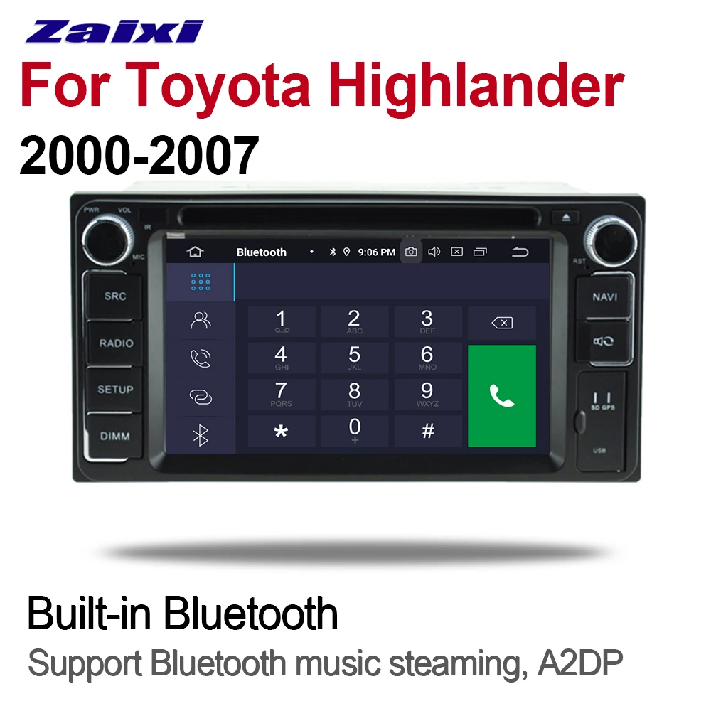 Автомобильный dvd-плеер на основе Android для Toyota Highlander 2000 2001 2002 2003 2004 2005 2006 2007 мультимедиа gps навигационная карта Автомагнитола