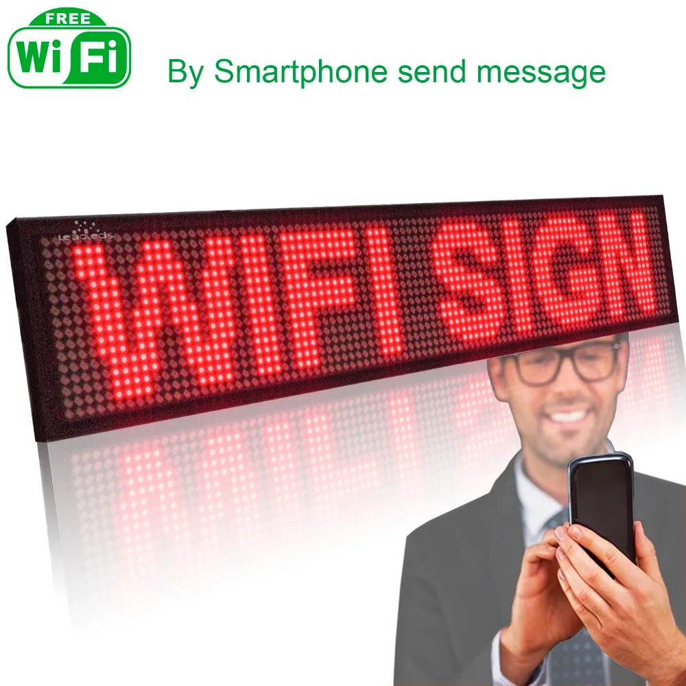 50 см P5 SMD светодиодный вывеска Wifi дисплей прокрутка доски для сообщений смартфон