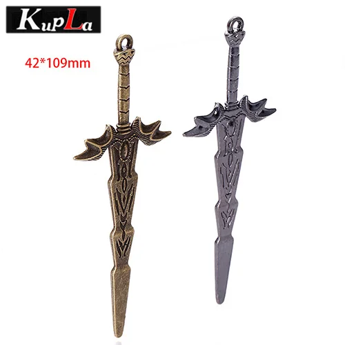 C5567l Kupla винтажные Подвески с большим мечом DIY модные подвески с ножом металлические трендовые Подвески с мечом для изготовления ювелирных изделий 12 шт./лот C5611 - Окраска металла: C5567l