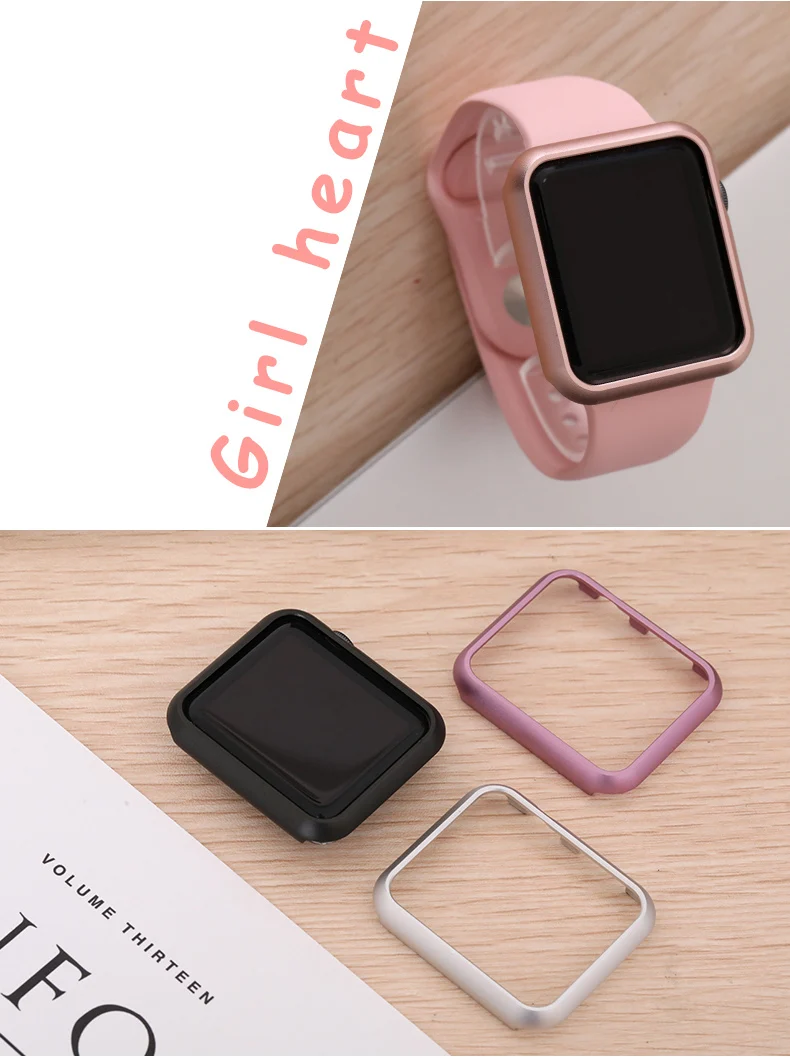 Хохлатый чехол для Apple Watch band 5 4 44 мм 40 мм 3 iwatch band чехол 42 мм/38 мм рамка из нержавеющей стали защитная оболочка для экрана