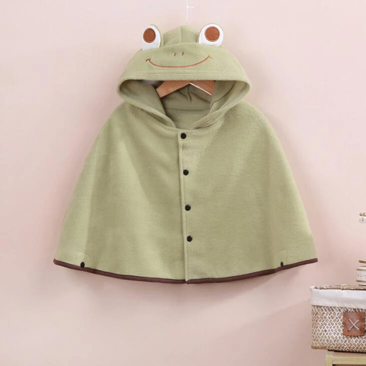 babzapleume Spring Fall Free Size Newborn Cloak Baby Boys Girls Jacket Cartoon Cute Fleece Hooded Outerwear Infant Coat BC1647-1 | Детская