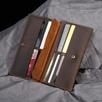mens long wallets genuine leather high quality wallet male card holder hasp purse money bags cash pack business for man gift