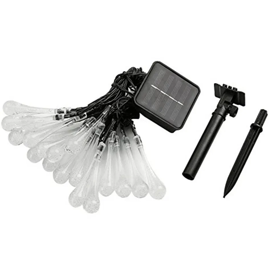 20 LED RGB солнечные огни строки Фея лампы Наружное освещение Водонепроницаемый для