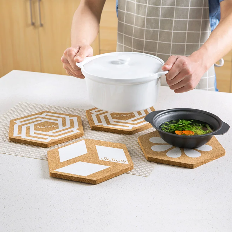 Wood Soft Coaster Pad Coffee Cup Tea Drink Mat Pot Geometry Dining Wooden Heat-insulated Placemats Decoration Accessories | Дом и сад