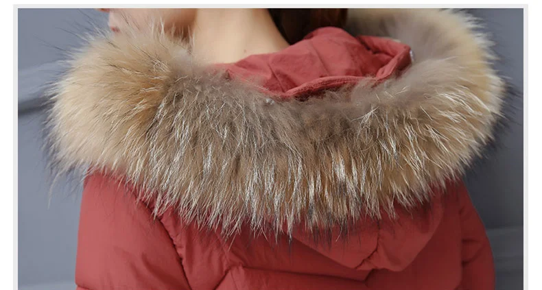 Женское длинное стеганое зимнее пальто больших размеров 3XL с меховым воротником