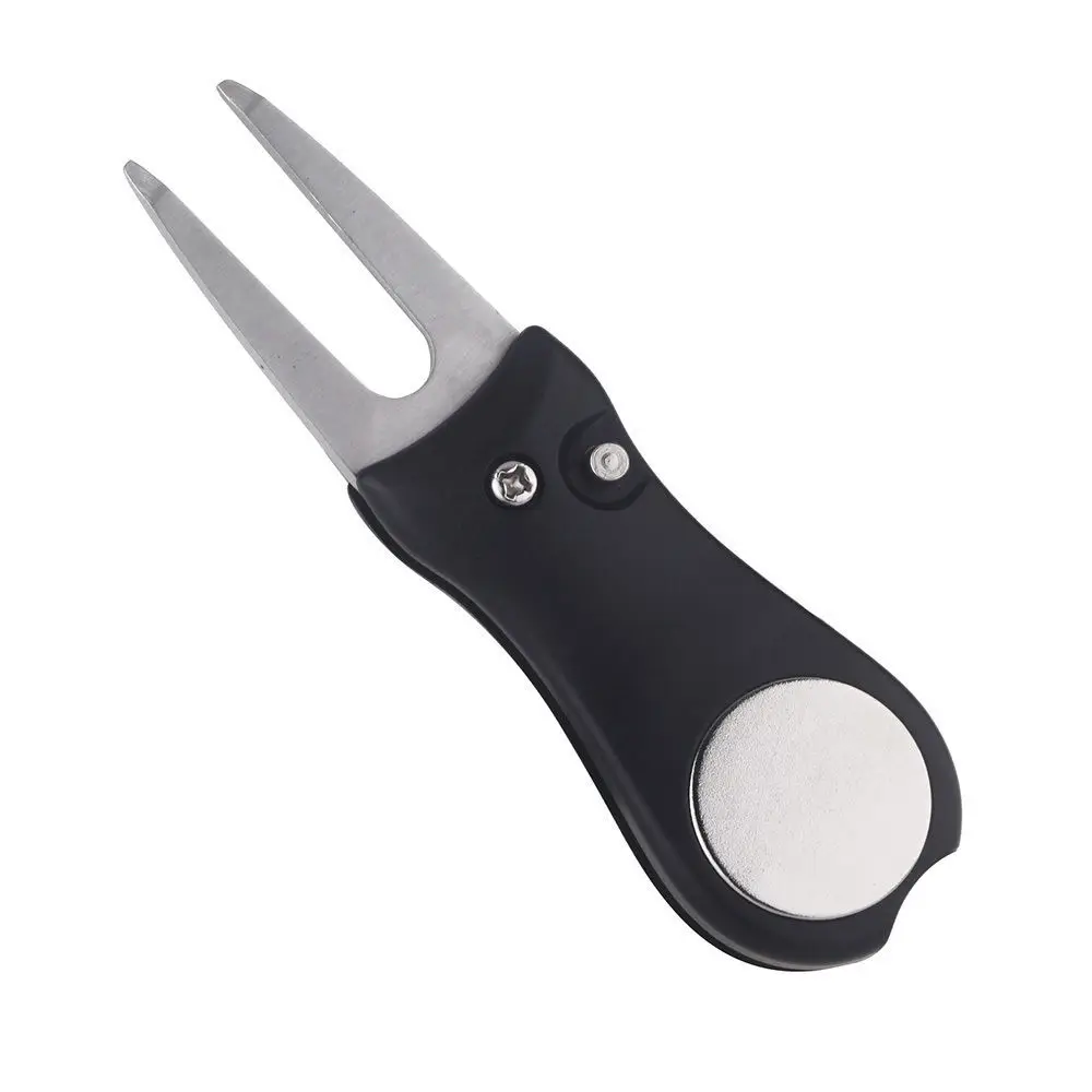 Golf Ball Marker Pitch Mark Green Divot Repair Switchblade Tool Golfer Kit New | Спорт и развлечения