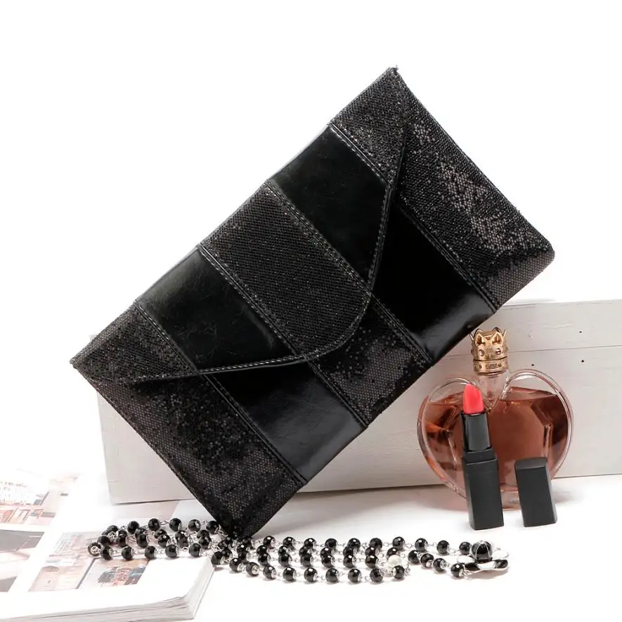 Женская вечерняя сумка клатч Molave с блестками и конвертом ap23 2019|Клатчи| |