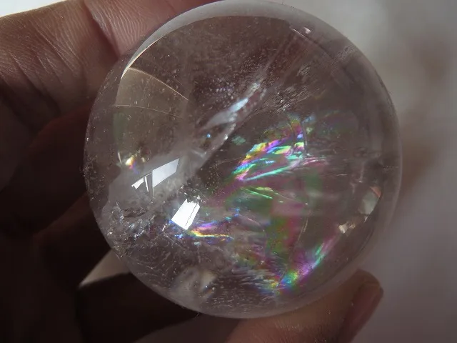 Natural Clear Quartz Rainbows Ball Crystal Sphere Orb Healing 176g | Дом и сад