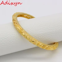 adixyn diameter 65mm68mm width 0 7cm dubai bangle for women gold color jewelry ethiopian bracelets trendy african gifts n1806