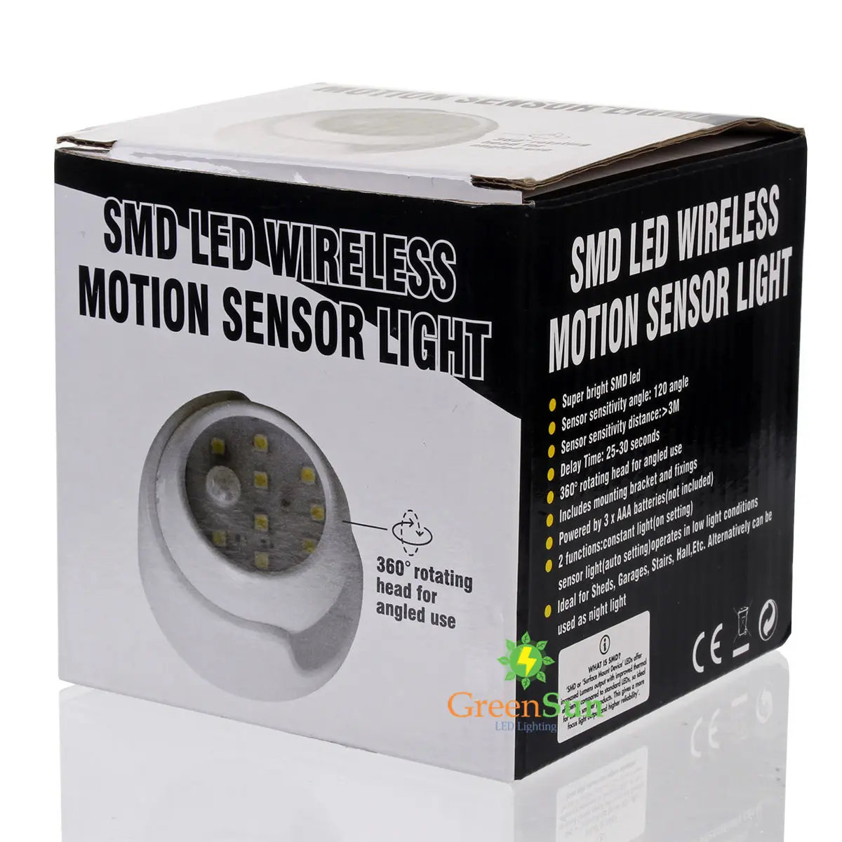 9 светодиодный Ночной светильник с датчиком движения вращение на 360 градусов