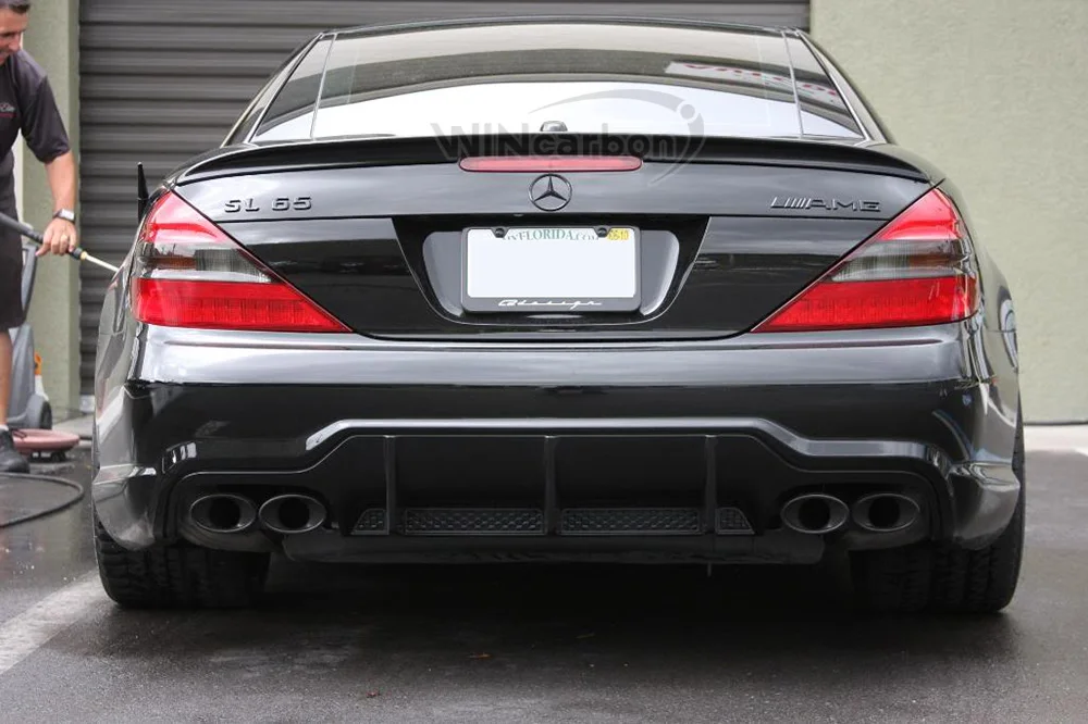 > Реальные углеродного волокна AMG Тип багажник спойлер, пригодный для MERCEDES BENZ R230 SL350 SL500 SL550 SL600 SL55 SL63 SL65 2003-2011