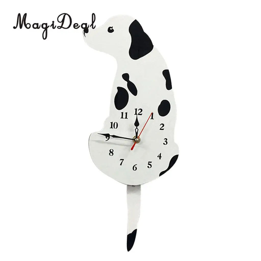 Милый мультяшный хвост Лабрадор собака Тихая животное декоративные часы