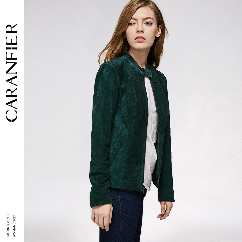 Фото CARANFIER 2017 Женская кожаная юбка куртка Локомотив короткий модный топ 100% свиная кожа CARANFIER 2017 Женская кожаная юбка куртка Локомотив короткий модный топ 100% свиная кожа