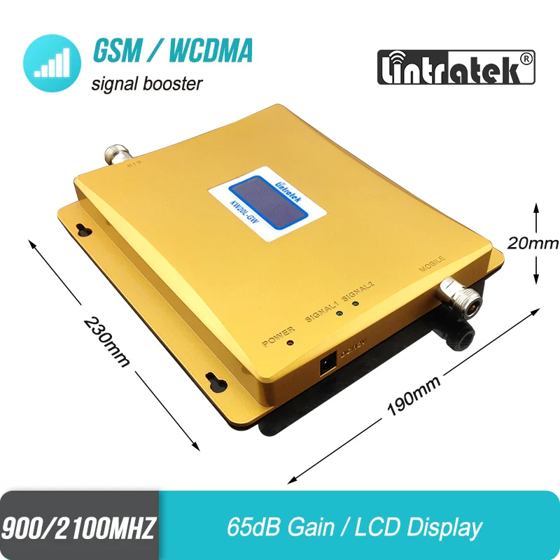 Двухдиапазонный мобильный усилитель сигнала MegaFon Beeline MTS SMARTS GSM 900 3G WCDMA 2100 2G UMTS