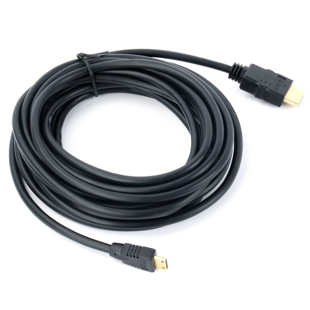 5 м 15 футов Золотой HDMI к мини кабель свинца v1.4 для HDTV DV 1080p высокая скорость |