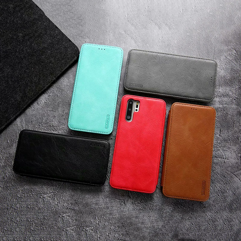 Для Huawei P30 Pro чехол Магнитный Флип искусственная кожа + ТПУ кошелек складной
