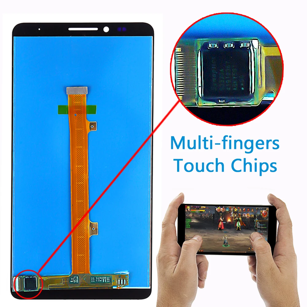 Huawei Mate 7 ЖК дисплей сенсорный экран дигитайзер панель в сборе 6 0 дюймов 1920*1080 рамка