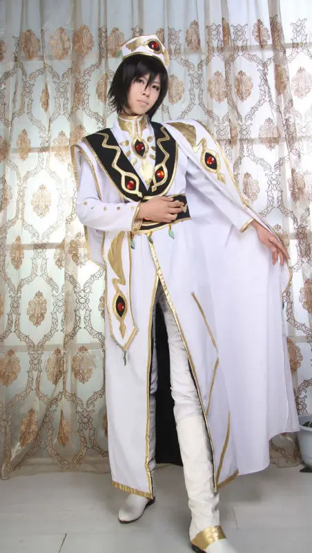 CODE GEASS Lelouch of the Rebellion Emperor Cosplay Costume Custom made full set Made Free Shipping | Тематическая одежда и