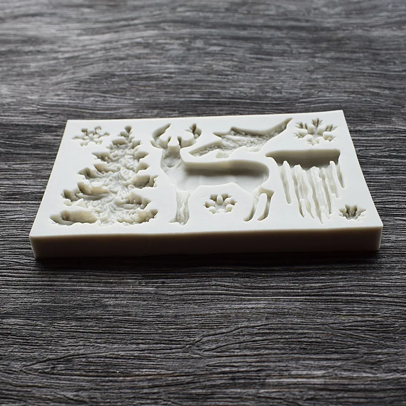 Рождественский олень силиконовые формы сосулька Снежинка для шоколадных конфет