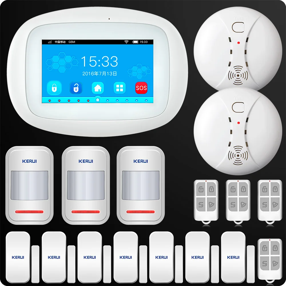 KERUI K52 4 3 дюймовый TFT цветной экран Беспроводная система безопасности WIFI GSM