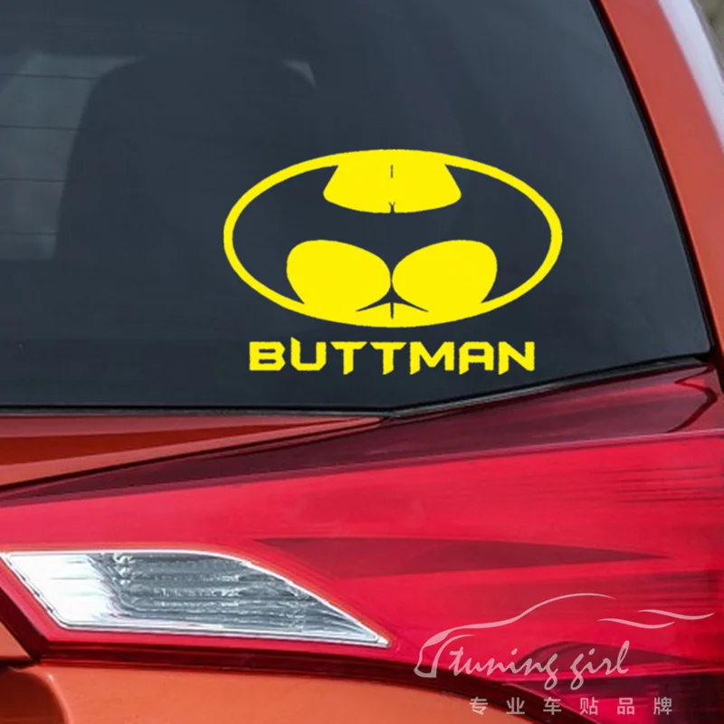 Автомобильные наклейки Buttman, забавные креативные наклейки для заднего лобового стекла, ноутбука, планшета, виниловые наклейки для тюнинга автомобиля, 15x10 см, 25x17 см, D15