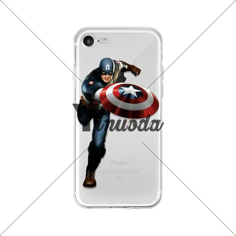 Yinuoda Marvel Капитан Америка пользовательские фото мягкий чехол для телефона iPhone X XS