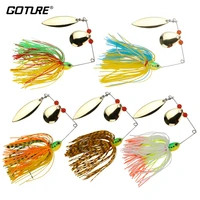 goture 5pcsset spinner bait metal jig 17 5g fishing lure spinner blades pike bass carp fishing tackle spinnerbait hard lure