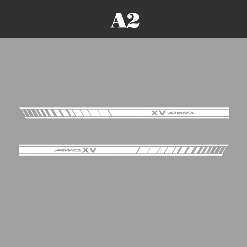 White 2 стороны XV Автомобильная Графика виниловые боковые полосы Авто наклейки для автомобиля Стайлинг для Subaru XV - Название цвета: White