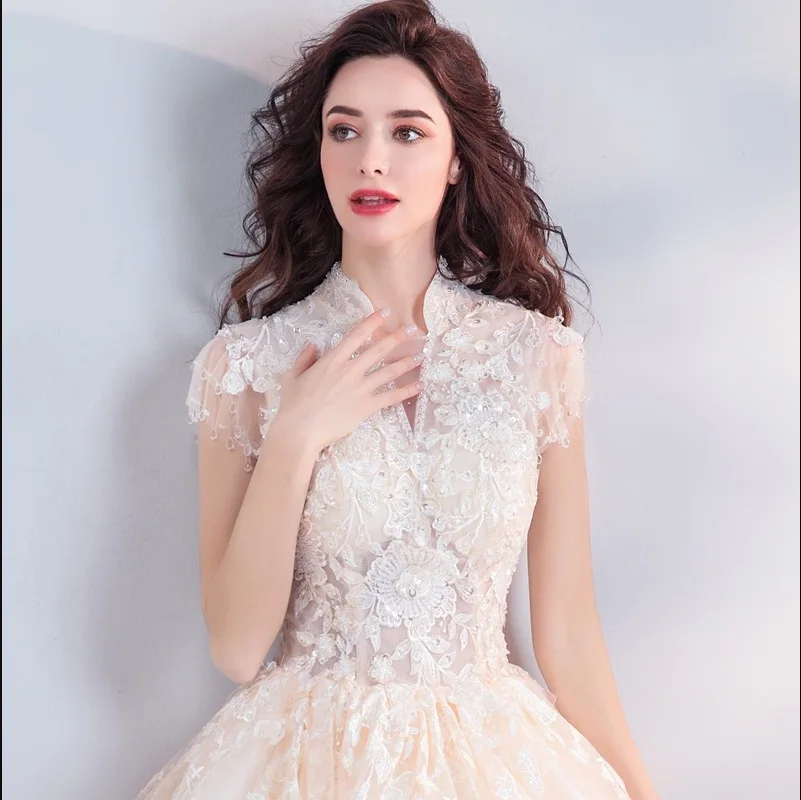 Ruthshen 2018 новые платья для выпускного вечера с высоким воротником со стразами