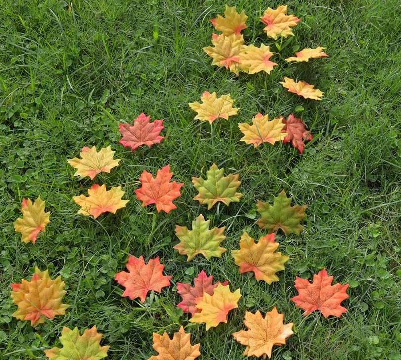 50 шт. разноцветные искусственные кленовые листья|fall leaves|artificial maple leavesmaple leaf |
