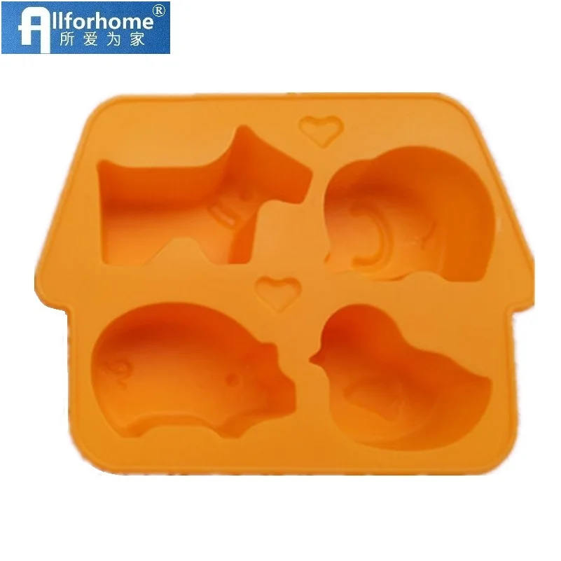 Allforhome Мини милая собака свинка птица слон животные 3D Силиконовая форма шоколада