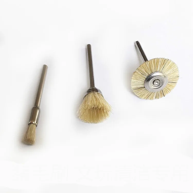 

3 Pcs Pig Hair Brush Grinding Brush Hand Wenwan Vajra Bodhi Sub String Bead Walnut Olive Gap Cleaning Tool