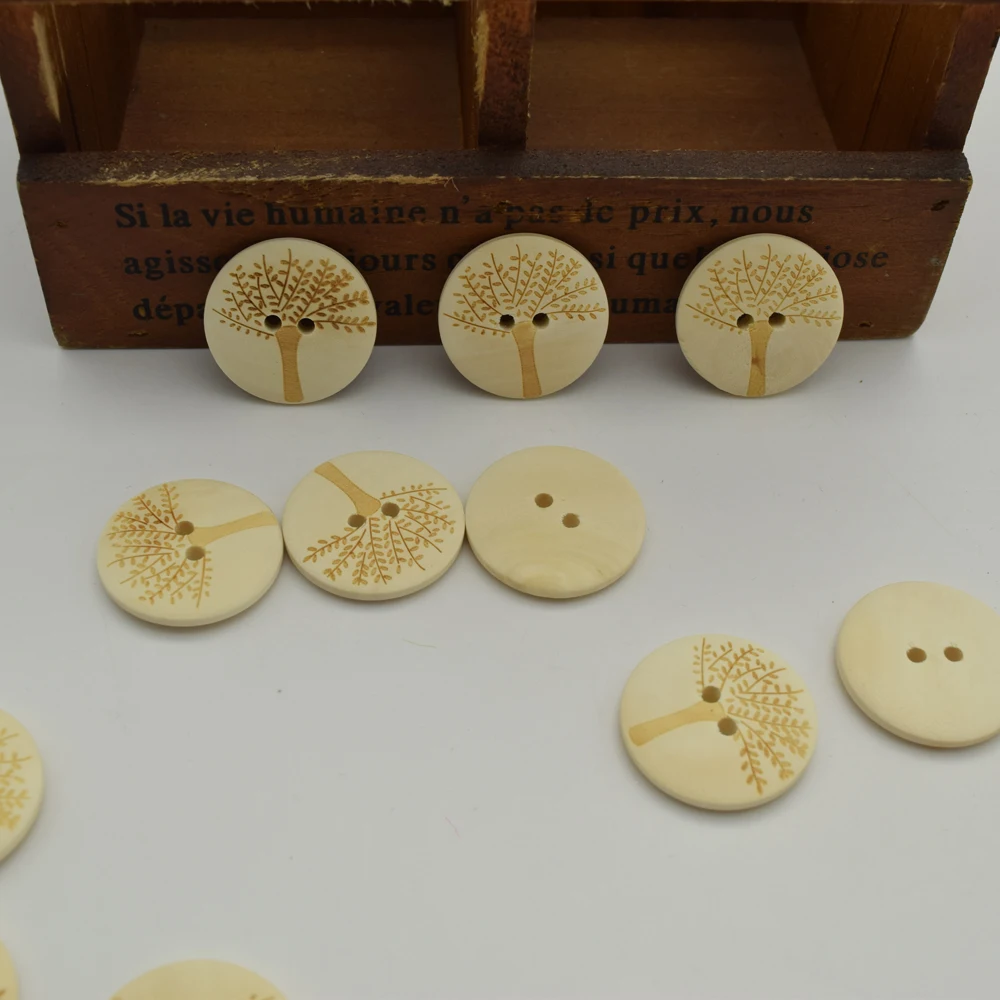 200 шт. деревянные пуговицы с двумя отверстиями 20/25/30 мм|button tree|wooden buttons30mm wooden buttons |