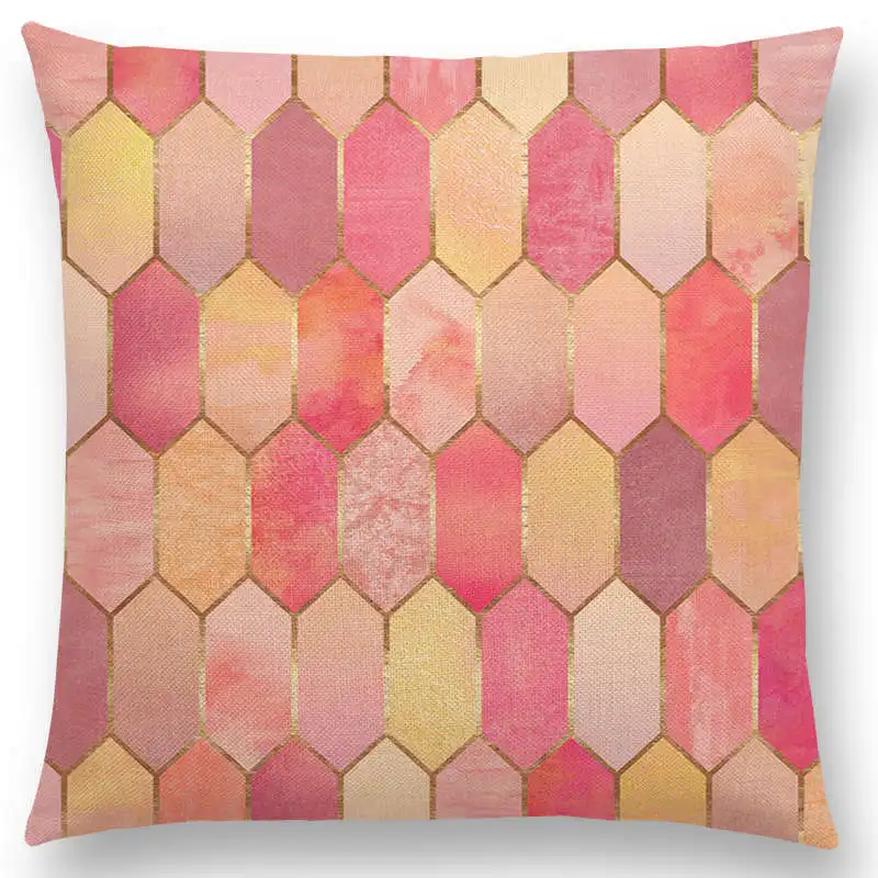 Hot Sale Colorful Rocks Candy Gems Stained Glass Abstract Blocks Geometric Pattern Rainbow Diamond Cushion Sofa Throw Pillow | Дом и сад