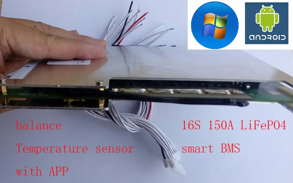16S 150A LiFePO4 BMS/PCM/PCB плата защиты батареи для 16 пакетов 18650 батарея электрический
