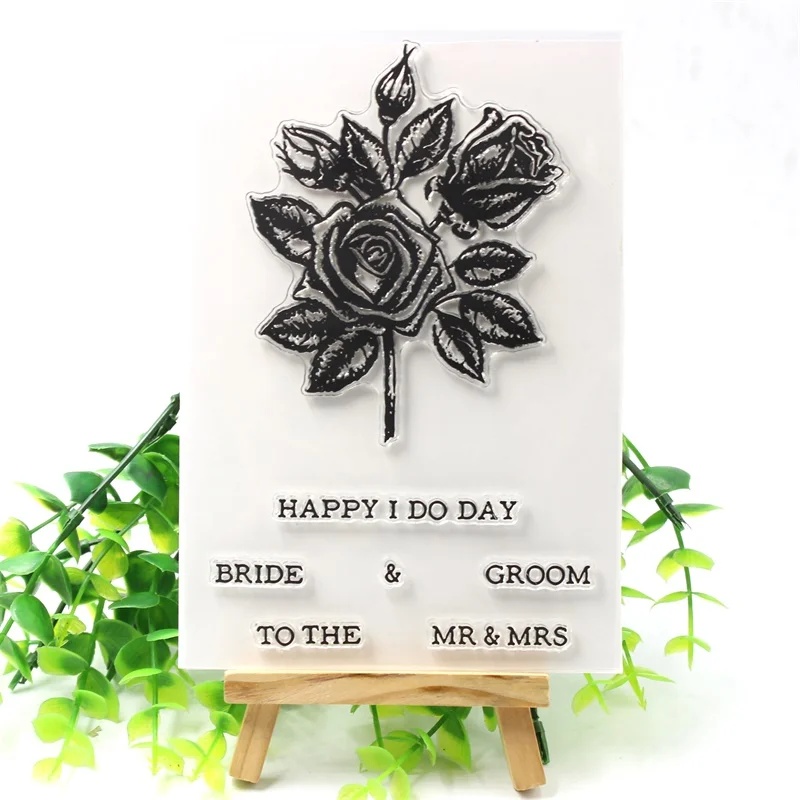 Прозрачные силиконовые штампы Happy I Do Day для скрапбукинга сделай сам изготовления