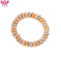 mix color heart strand bracelets bangles elastic chain full heart charms bracelets for women pulseira feminina wholesale 2020
