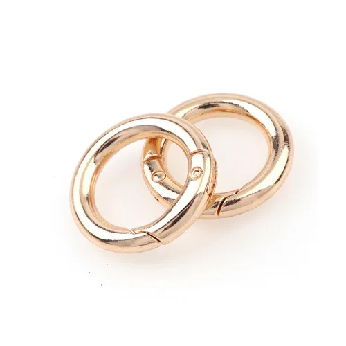 kc gold 24mm 5 шт. 24/29/34 мм 3 Цвета круглый весна застежка-молния крючок для плетения браслетов, Цепочки и ожерелья ключ Чиан соединители фурнитура для украшений - Цвет: kc gold 24mm