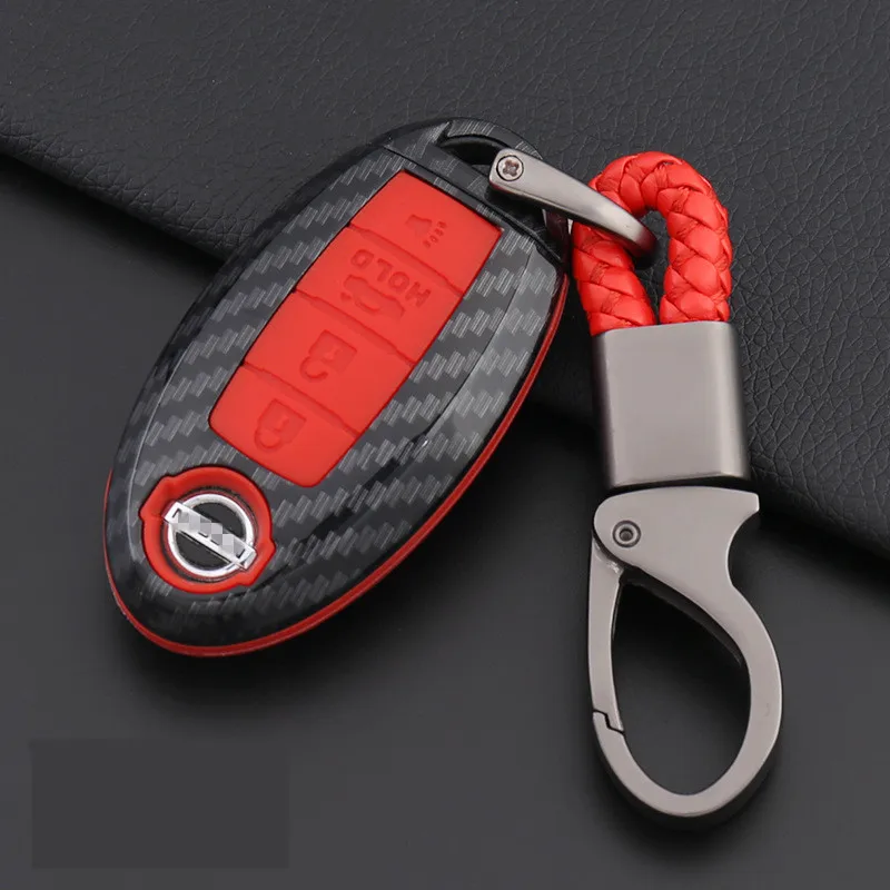 Carbon Fiber Shell Car Remote Key Cover Case For Nissan Qashqai J10 J11 X-Trail t31 t32 kicks Tiida Pathfinder Murano Note Juke |